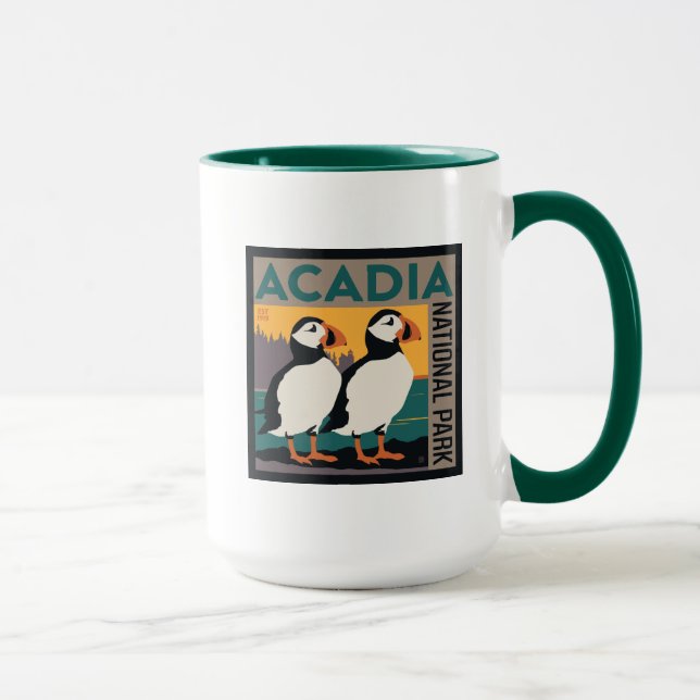 Caneca Acadia National Park, Maine | Puffins (Direita)