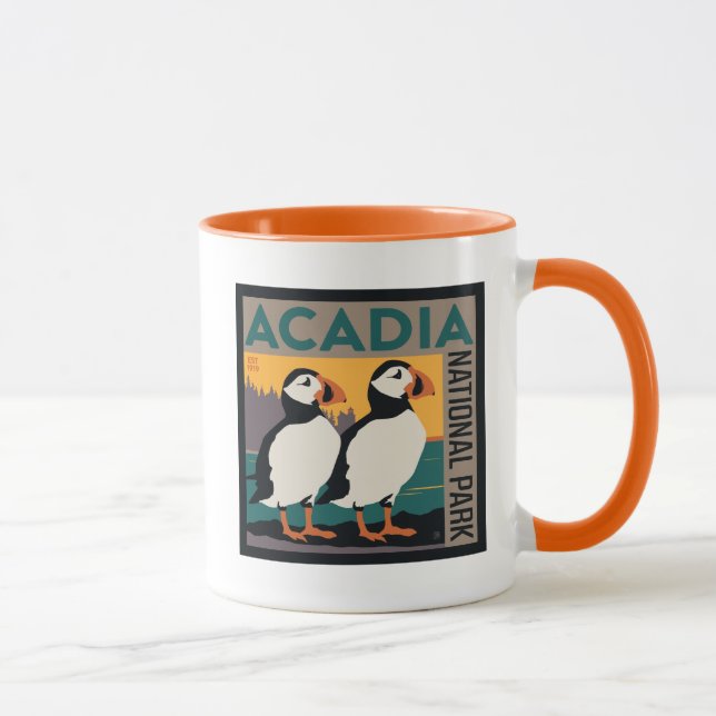 Caneca Acadia National Park, Maine | Puffins (Direita)