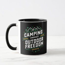 Caneca Acampamento Abraçar liberdade ao ar livre, caneca-