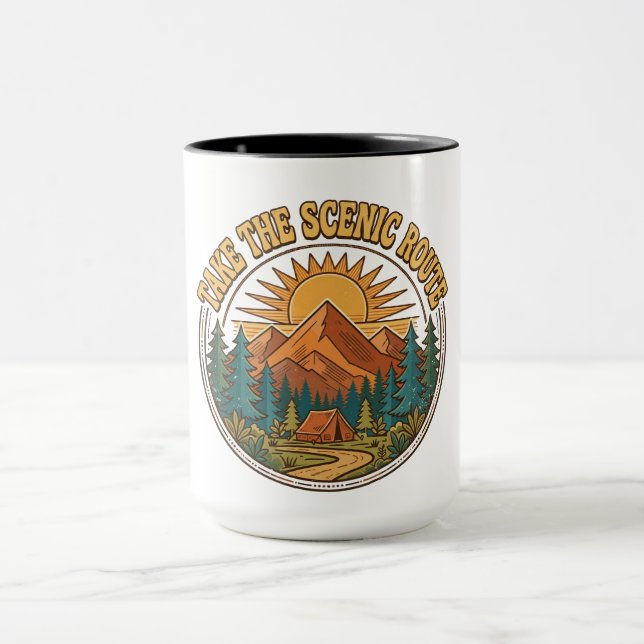 Caneca Acampar na Rota (Centro)