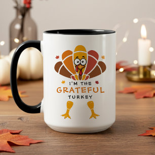 Caneca Ação de Graças à Turquia Grateful Fall Amizade