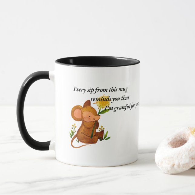 Caneca Ação de Graças - Gratidão e Apreciação (Com Donut)