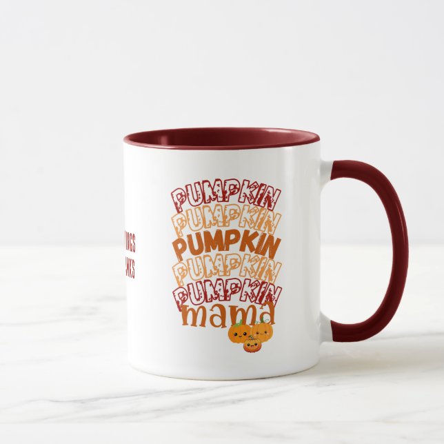 Caneca Ação de Graças Personalizável da PUMPKIN MAMA (Direita)