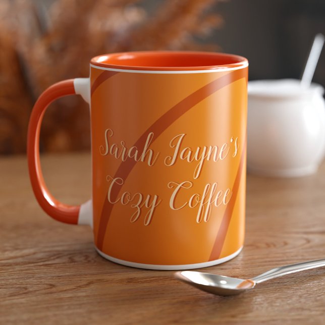 Caneca Ação de Graças Pumpkin Cozy Coffee Mug (For your cozy coffees. Just add your name!)