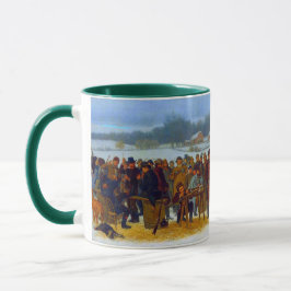 Caneca Ação de Graças Turquia Disparou John Ehninger 1879