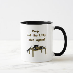Caneca Acção de graças engraçada da mesa do gatinho