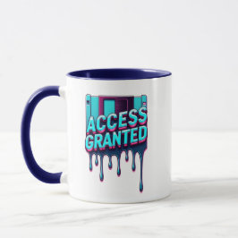 Caneca Access Granted | Retro Tech & Cybersecurity Floppy
