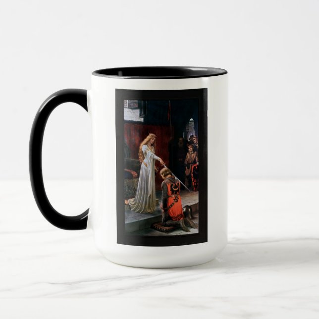 Caneca Accolade por Edmund Blair Leighton (Esquerda)