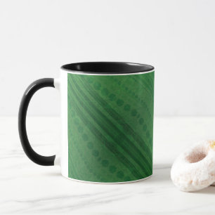 Caneca Aceitação   Padrão de Boho Eclético Verde