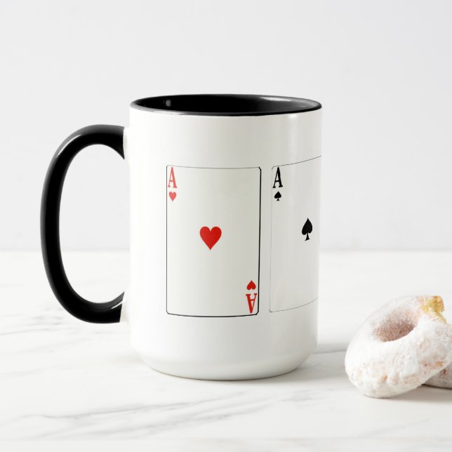 Caneca Aces High Play Card (Com Donut)