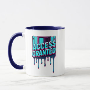 Caneca Acesso Concedido   Retro Tech & Segurança Cibernét