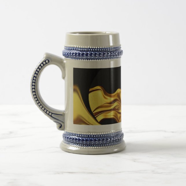 Caneca Achempong Opulent Liquid Gold Black Monochrome Art (Esquerda)