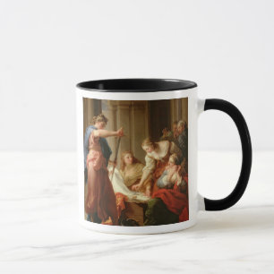 Caneca Achilles na corte do rei Lycomedes com seu D