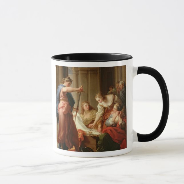 Caneca Achilles na corte do rei Lycomedes com seu D (Direita)