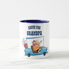 Caneca Acima do PAR GRANDPA - Golfe Avô Golfer engraçado