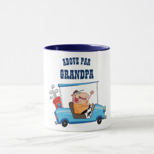 Caneca Acima do PAR GRANDPA - Golfe Avô Golfer engraçado