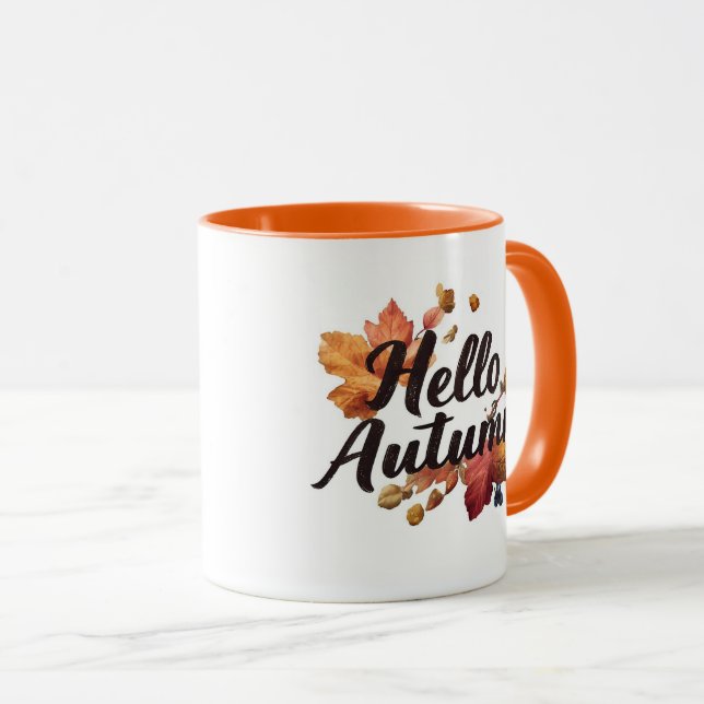 Caneca Acolhedores Olá Vibrações de Outono (Frente Esquerda)