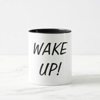 Caneca Acordar preto branco