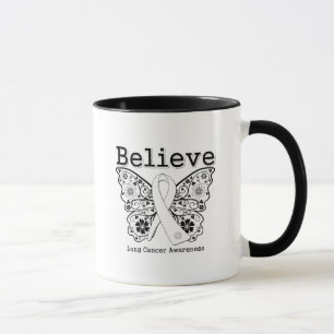 Caneca Acredite - Borboleta do Câncer de Pulmão