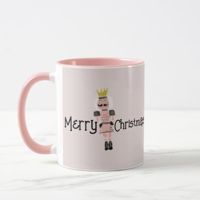 Caneca Acrilico Mão Desenhada Soldado Rosa Doodle Quebra- (Esquerda)