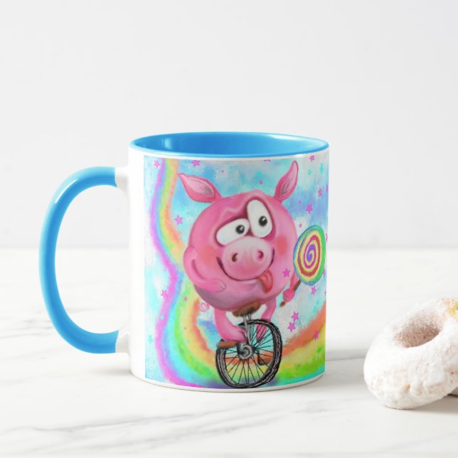 Caneca Acrobat Pig Mug (Com Donut)