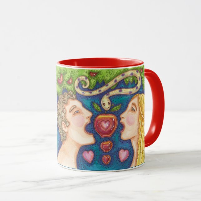 Caneca Adam E Eve APPLE SEDUCTION MUG Red (Frente Esquerda)