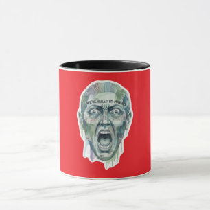 Caneca Adesivo de arte em aquarela "Somos governados por 