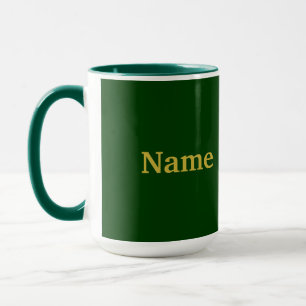 Caneca Adicionar Dourado nome Green Combo Mug