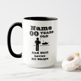 Caneca Adicionar Nome Idade Personalizar RC Navio Barco A