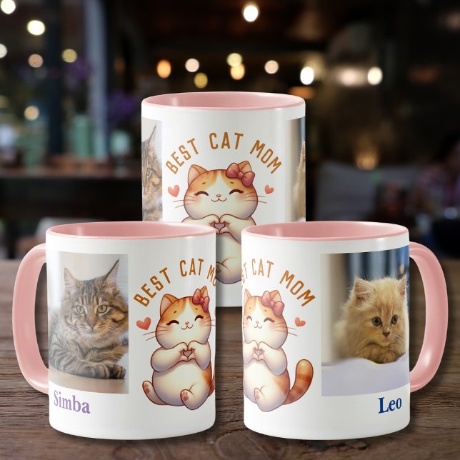 Caneca Adicionar Nomes de Fotos Mensagem de Cat Personali (Criador carregado)