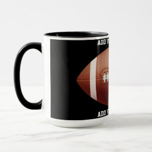 Caneca Adicionar texto no travesseiro decorativo de futeb