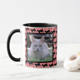 Caneca Adicione a foto do seu gato e o nome do gato Silhu