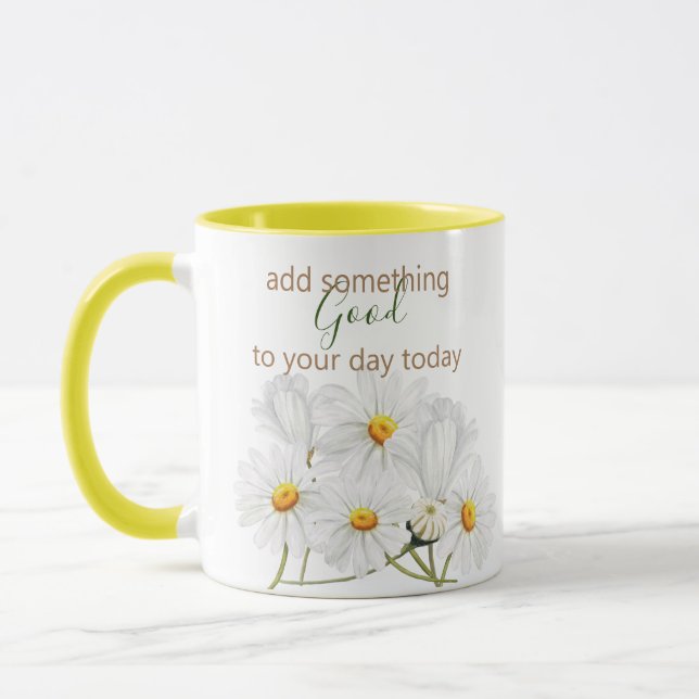 Caneca Adicione Algo De Bom Jogo Do Daisies (Esquerda)