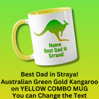 Adicione nome, melhor Pai Austrália, canguru verde