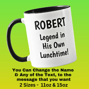 Caneca Adicione o nome - LEGENDA em seu próprio tempo de 