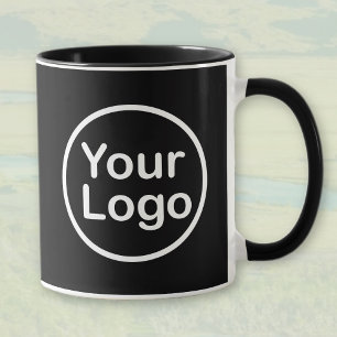 Caneca Adicione seu próprio logotipo   Fundo Negro