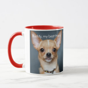 Caneca Adicione Sua Caneta Vermelha De Foto Chihuahua