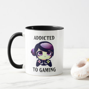 Caneca Adicta Personalizada ao Jogo Kawaii Rapariga Jogad