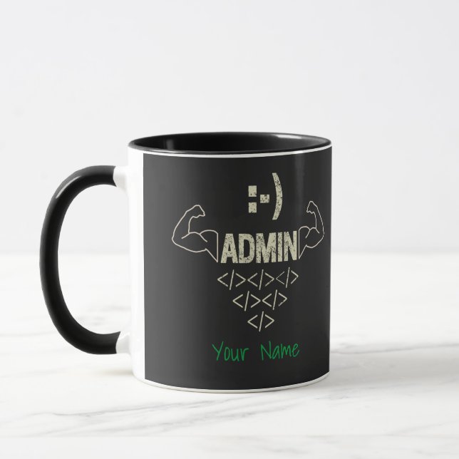 Caneca Administrador Admin IT Sysadmin Computer Scientist (Esquerda)