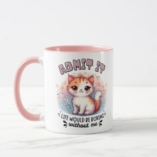 Caneca Admita, a Vida Seria Tediosa Presente de Amante de