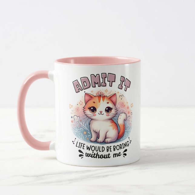 Caneca Admita, a Vida Seria Tediosa Presente de Amante de (Esquerda)