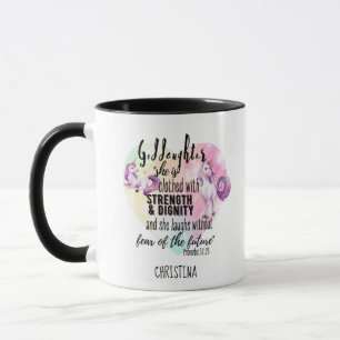 Caneca Adolescente GodFilha Presente Pink Unicorn Proverb