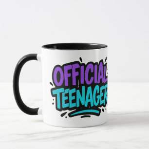 Caneca Adolescente Oficial - 13 divertido Aniversário par