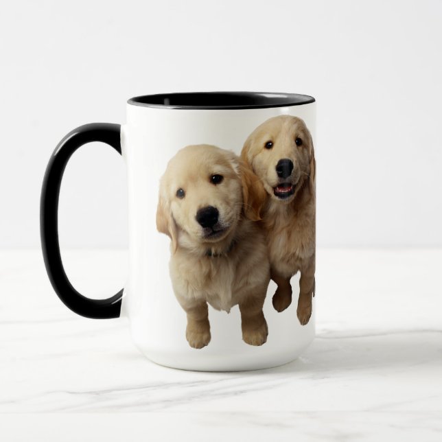 Caneca "Adorable Ouro Retriever Puppies Mug** (Esquerda)