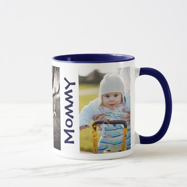 Caneca ADORAMOS MAMÃES Personalizados Crianças 3 Fotograf (Direita)