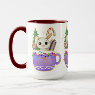 Caneca Adoráveis Coelhinhos Adoráveis de Natal