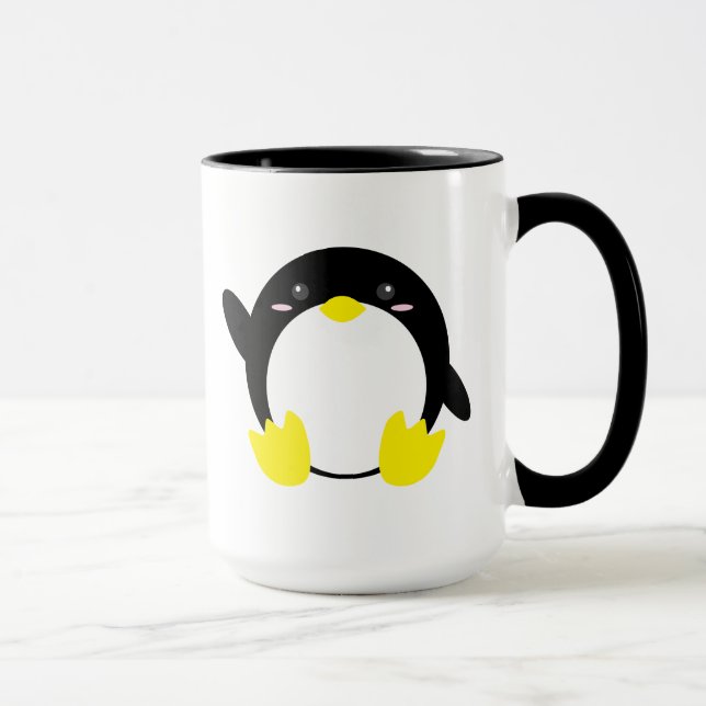 Caneca adorável do pinguim (Direita)