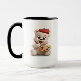 Caneca Adorável e Fofo Design de Urso de Pelúcia