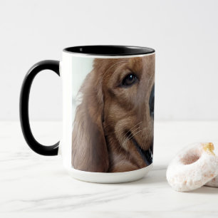 Caneca Adorável Golden Retriever Fotografia Original de