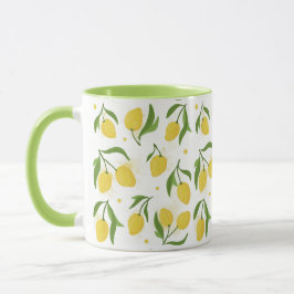 Caneca Adorável Mug Verde Amarelo Lemon